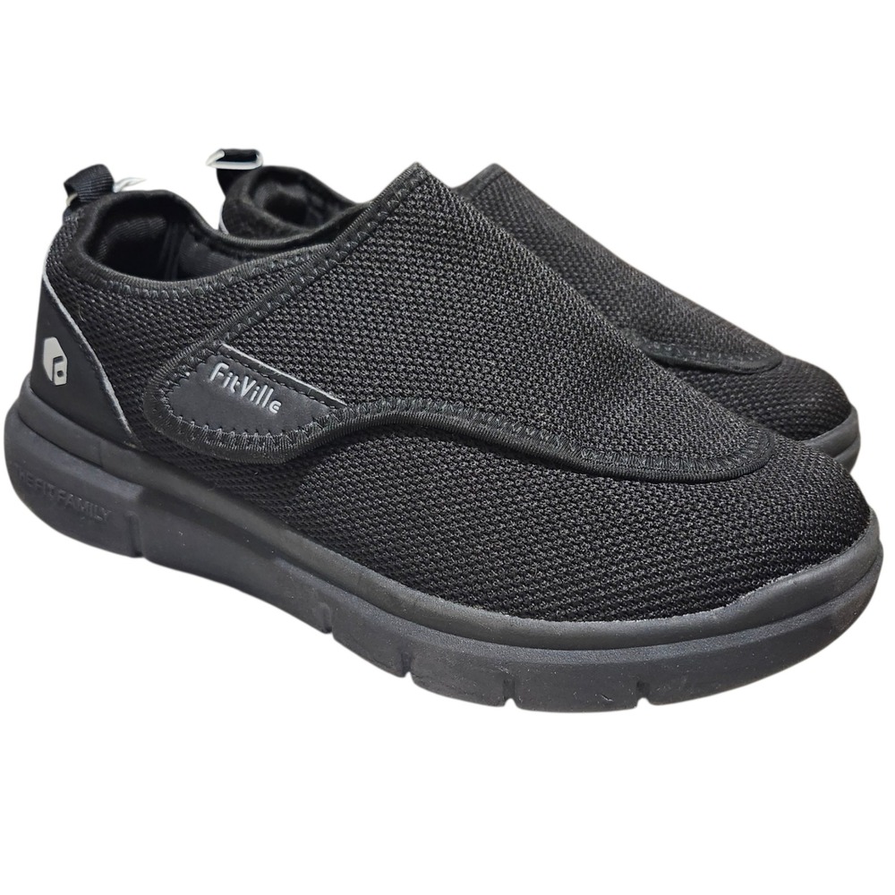 FitVille Slip On Diabetic Walking Shoes Women's 11.5W‎ Hook and Loop Adjustable